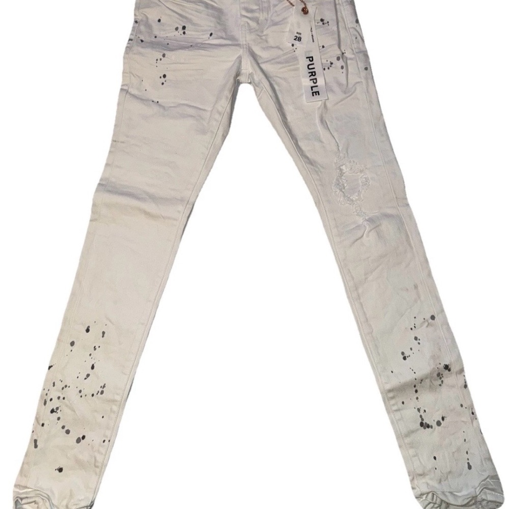 Purple Brand Jeans Mens Slim Fit Optic White P001 $265 Size 28